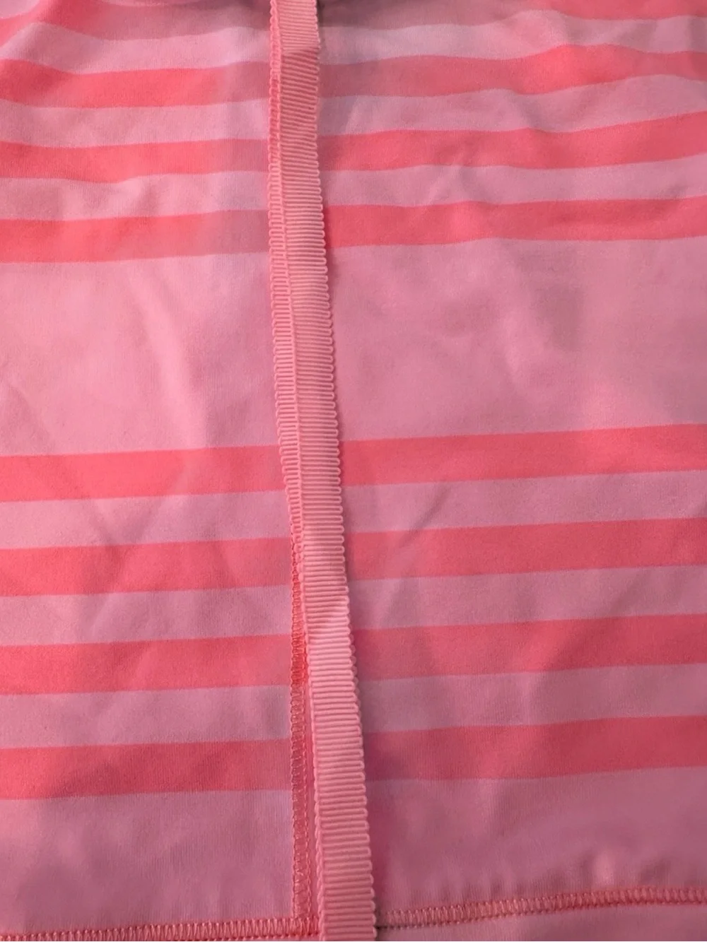 Lululemon Run Warm Up Crew Ocean Stripe Bleached Coral Pop Orange Sz 6